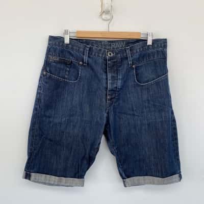 G-Star Raw Navy Blue Denim Shorts Size XXL