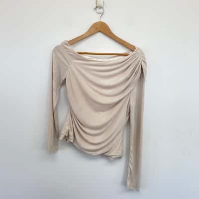 Sheike Cream Long Sleeve Top  Size 12 