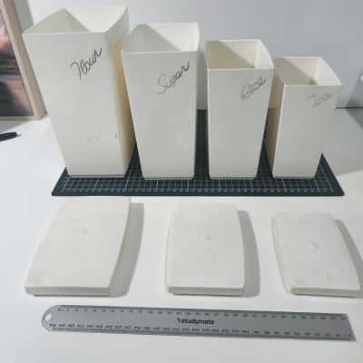Vintage Capri Plastic Kitchen Canisters As Is 