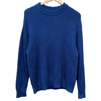Nudie Jeans Navy Blue Rib Knit Jumper Size S 