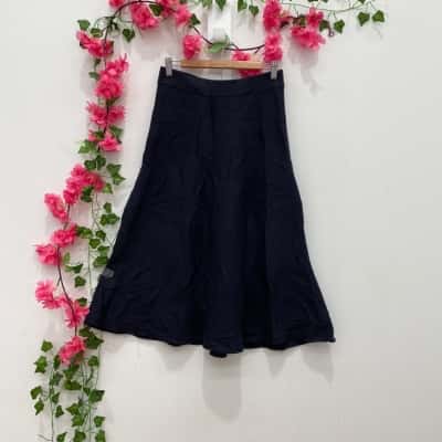 Seed Womens  Size S A-Line Skirt Navy Blue 
