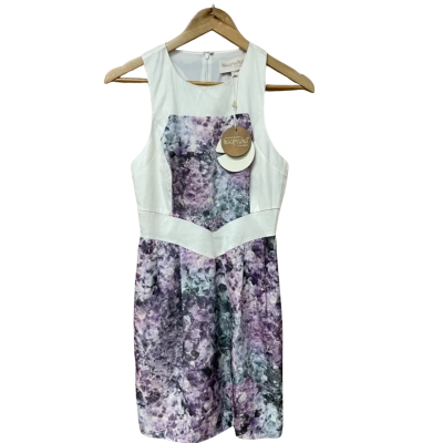 BNWT Keepsake the Label Womens Size S Party Dress Grey / Off White / Purple 