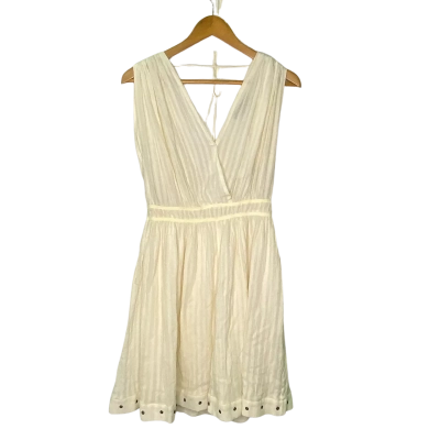 French Connection Womens  Size 8 Midi Dress Off White 