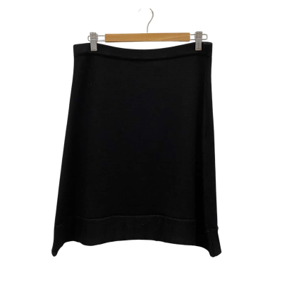 Jigsaw Women's Size 3 A-Line Knit Skirt Black  