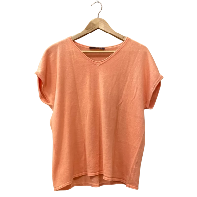  Nikel and Sole Orange Short Sleeve Knit Top Size M