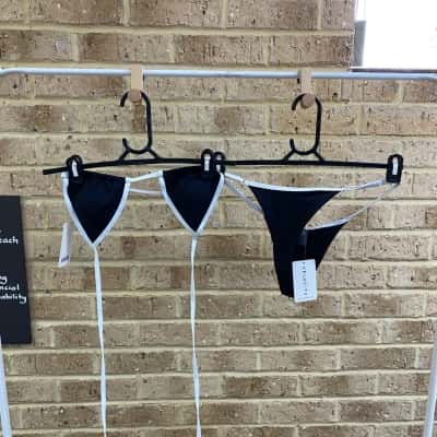 Velocity Womens black triangle bikini set Size M 