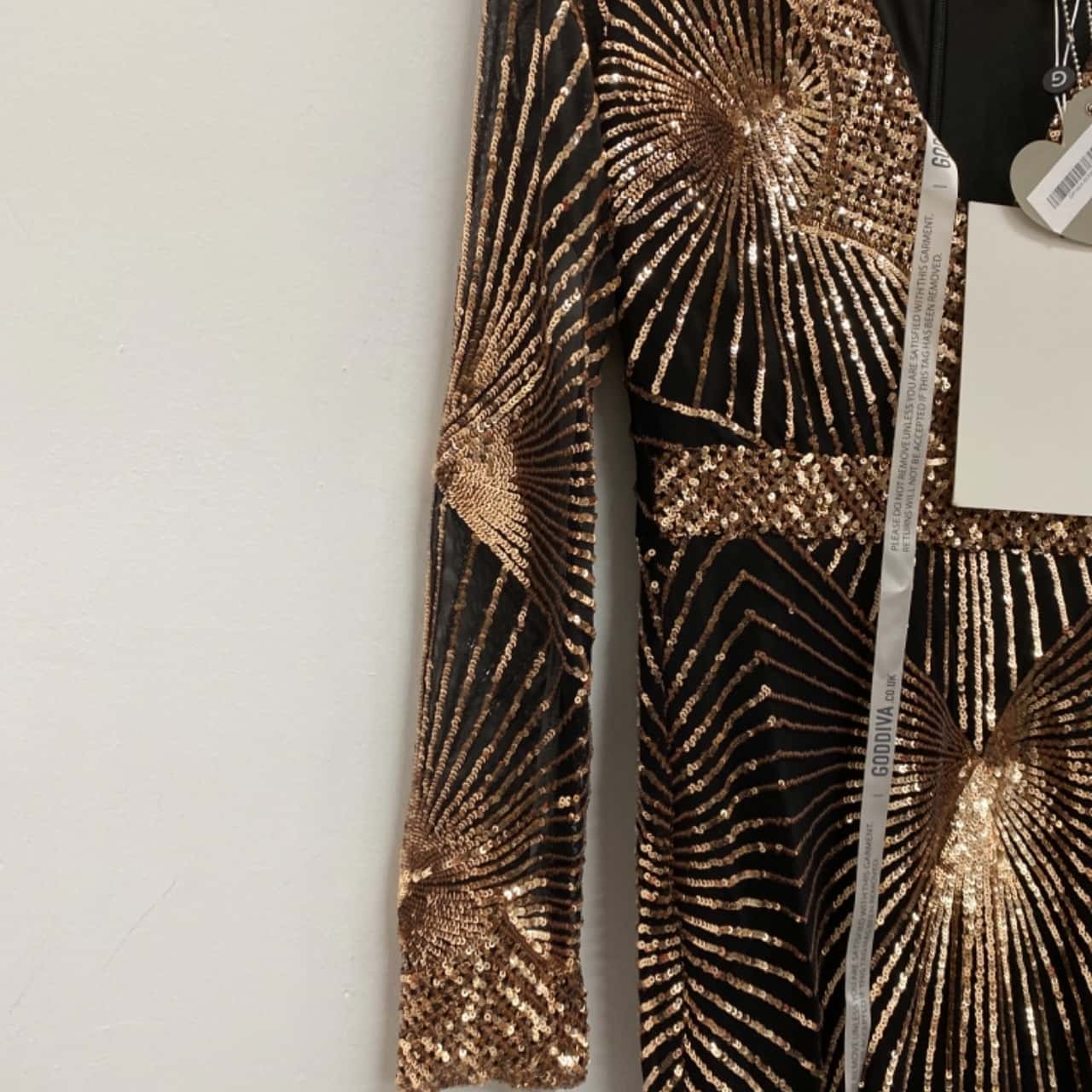 Goddiva Size 10 Party Dress Black /Rose Gold (s) - New With Tags | Salvos Stores Goddiva Size 10 Party Dress Black /Rose Gold (s) - New With Tags | Salvos Stores