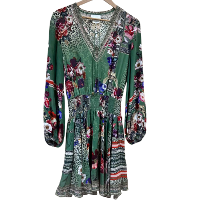 Brand New Camilla Womens Size S 100% Silk Mini Dress 