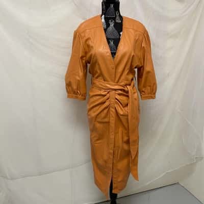 Zara Womens  Size M Wrap Dress Orange BNWT