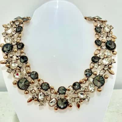 BNWT Blue Illusion Diva Statement Necklace RRP $69.99