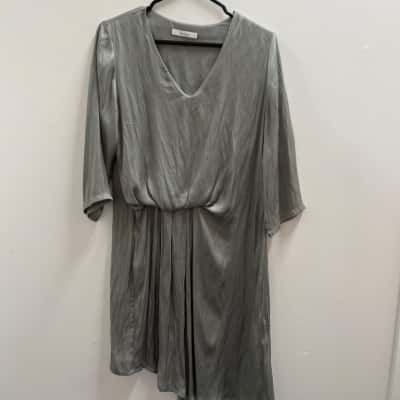 Morrison Womens  Size 2 Long Sleeve Dress Beige 
