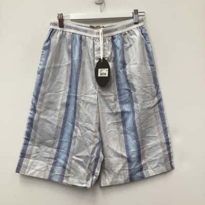 Peter Alexander Mens  Size S Beige / Blue / Striped pj shorts