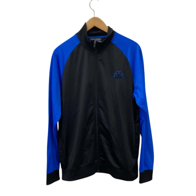 Kappa Mens  Size XL Front Zipper Black  / Blue 