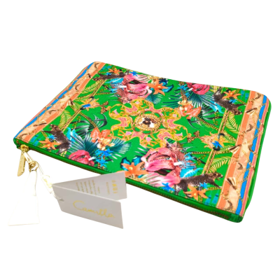 New Camilla Curious & Curiouser Small Canvas Clutch  (bags2)