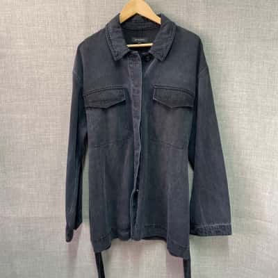 Witchery Womens  Size 16 Denim Jacket Black  