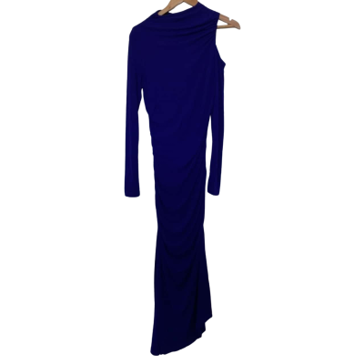 CUE Women's Jersey Cold Shoulder Dress - Blue - Size AU10/US6 (**Brand New** RRP $345)