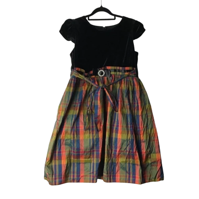 Kid's Dream  Kids  Size 11 / 12 Autumn Tones Plaid Patterned Children's Dress