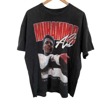  Muhammad Ali Mens  Size XL Printed Shirt / Short Sleeve Shirt Black  