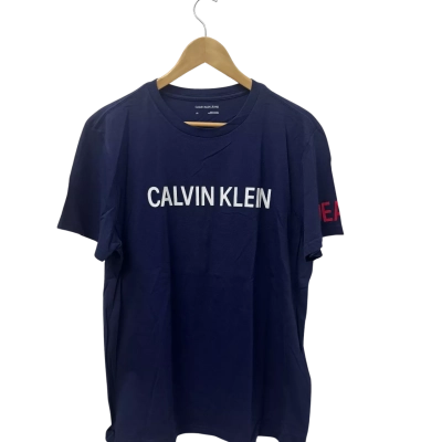 Calvin Klein Jeans Mens  Size L Short Sleeve T-shirt Navy Blue 