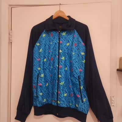 Adidas Mens  Size XL Retro Style Jacket Blue 