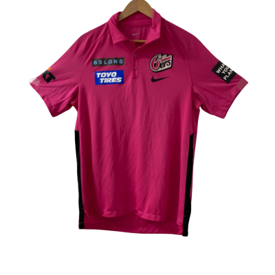 NIKE Women's Sydney Sixers Jersey Size L Short Sleeve Pink (RRP $100)