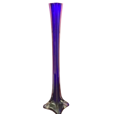 Cobalt Blue Glass Trumpet Vase