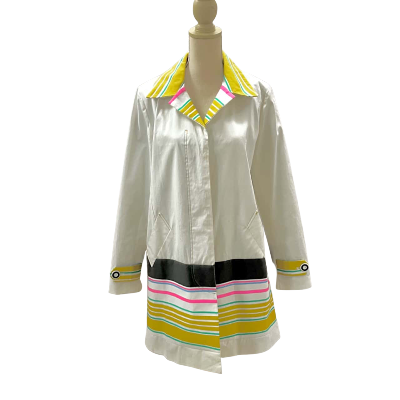Desigual Jacket cream/coloured striped details Size 14/16(s)