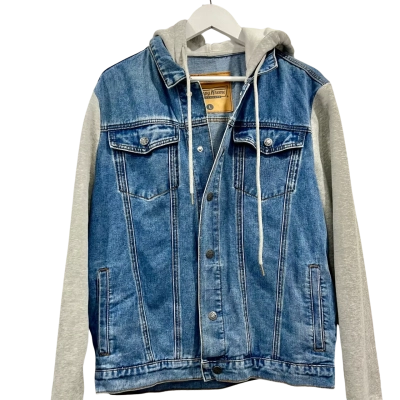 Crispy Creme Hooded Denim/Sweat Jacket Size L 