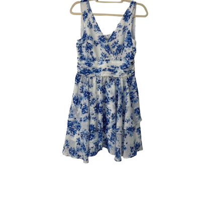 Bone Portmans  Size 10 Blue / Floral / White Dress rrp$149.95