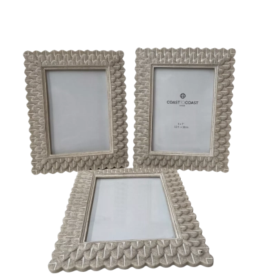 Coast to Coast Frames x 3. Beige and White.