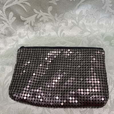 Womens Grey Mesh Purse