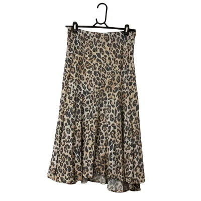 Decjuba Size S Midi Linen Blend Skirt Animal print 