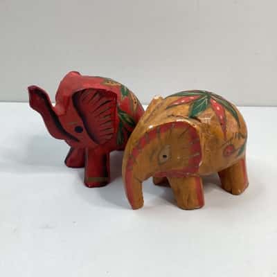 Handmade Wooden Elephants
