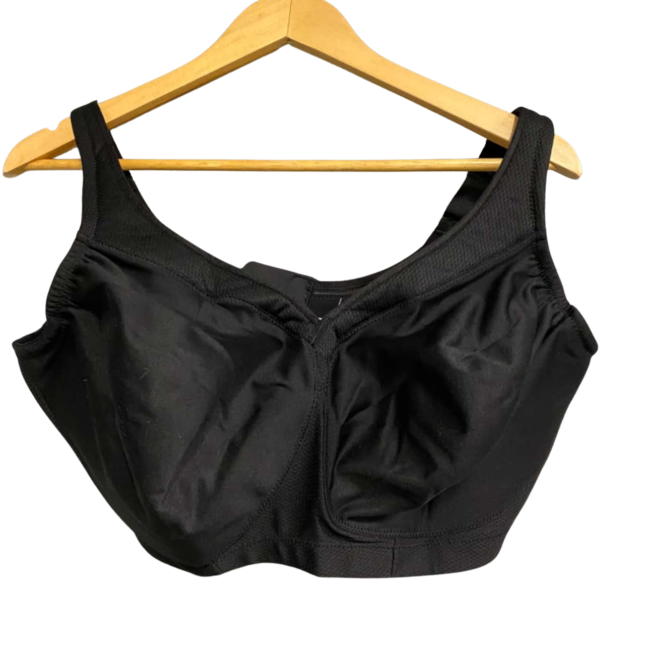 Glamorise Womens Size 20F Wire Free Bra Black (s)