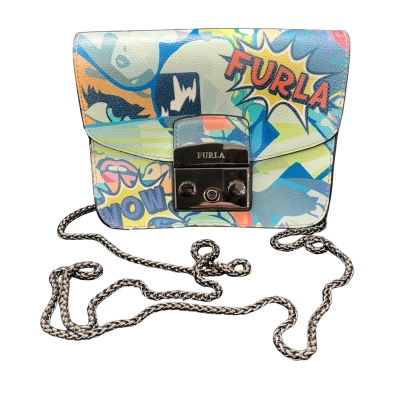 Furla Metropolis Graffiti/Pop Art Cross Body Bag Blue / Green / Orange / Silver / White 