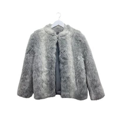 By Otex Melbourne Vintage Faux Fur Grey Coat Size 14 