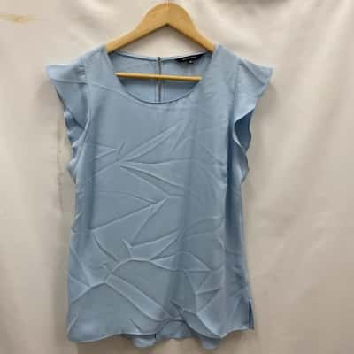 Portmans Women's Top Size 12 Earthy Blue 