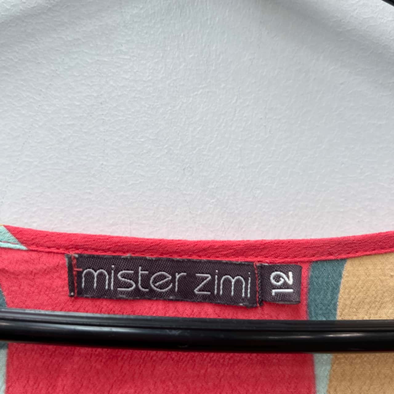 Mister Ruffles Mister Zimi Size 12 Multicoloured ruffle sleeve Dress (s)