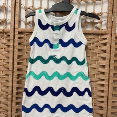 Bonds Terry Towling Romper Kids  Size 2 Clip button 18-24months girls boys toddler summer beach swimming swimwear outerwear 