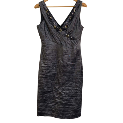 Montique Womens  Size 14 Sleeveless Dress  Black  / Grey 