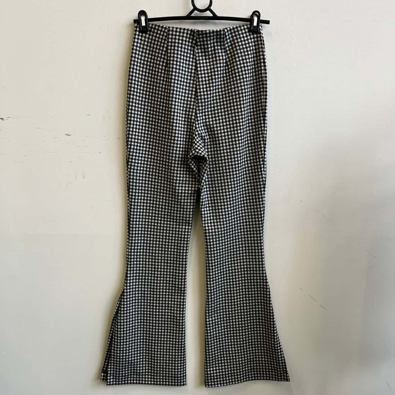 Glassons Womens Size 8 Gingham Bootcut Pant Black/White