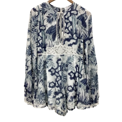 alice McCall Womens  Size 10 Playsuit Blue / White BNWT RRP$360