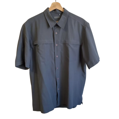 “Kathmandu” Mens Short Sleeve Shirt - Size L - Grey 