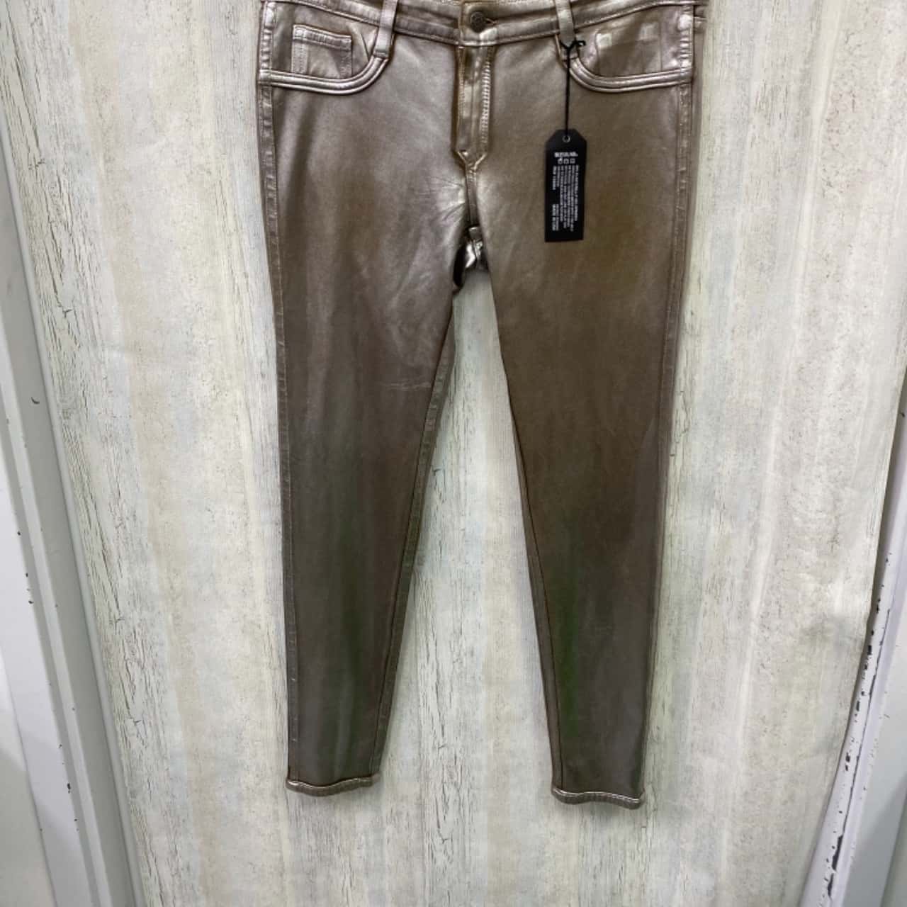 Bleulab - Womens 8-Pocket Jean Leggings in Fauve