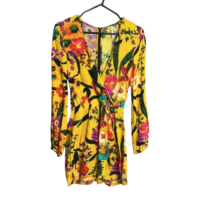 Zara Womens  Size M Jumpsuit Floral / Multicoloured / Yellow 