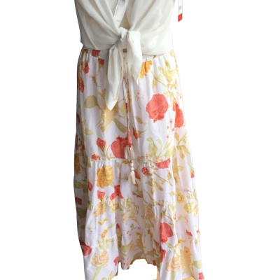W Lane - Coral Tiered Skirt - BNWT - RRP $129.99
