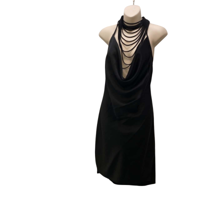 Halston Heritage Halter Neck Black Cocktail Dress