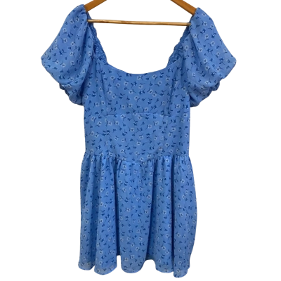BNWT Dotti Womens Size 16 Blue Floral Dress