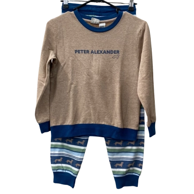 Peter Alexander Kids  Size 8 Pyjamas Blue / Brown / Striped 