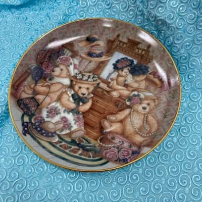 Franklin Mint Hats of to Teddy fine porcelain plate